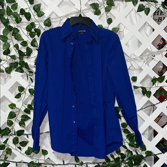 Blue Express Button-Up - Picture 2 of 4